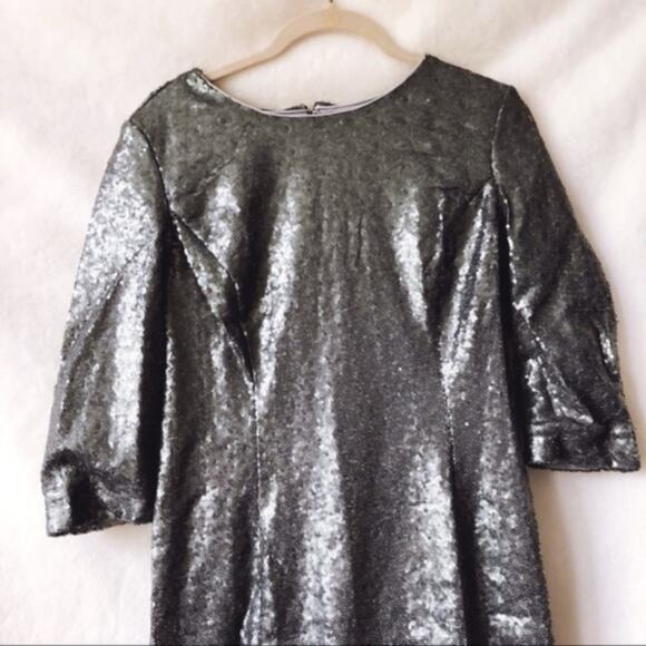 New York & Company Gray Sequin Sheath Dress - Picture 6 of 7